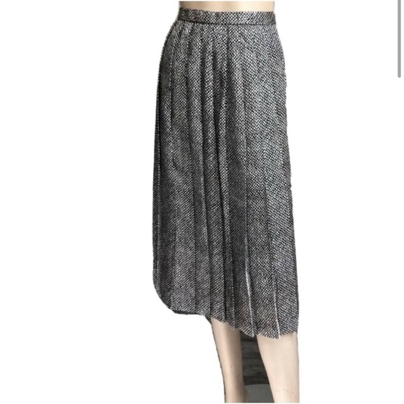 Vintage animal print plated midi skirt cream,black - Picture 1 of 9
